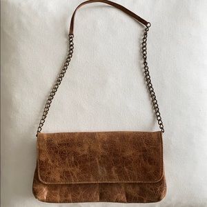 Brown leather purse wallet